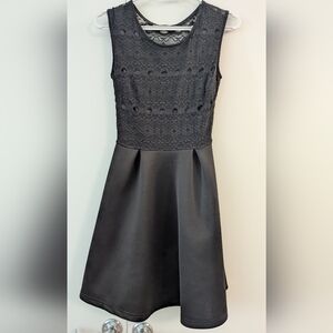 Black Sleeveless Dress, with Lace Back